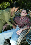 Mature lady Mika Tan catches her man smoking and he is in big trouble