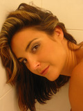 Hot babe Janet in the bathroom