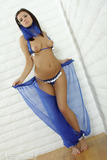 Hot brunette amateur Destiny Moody frees her girl parts from belly dancer gear